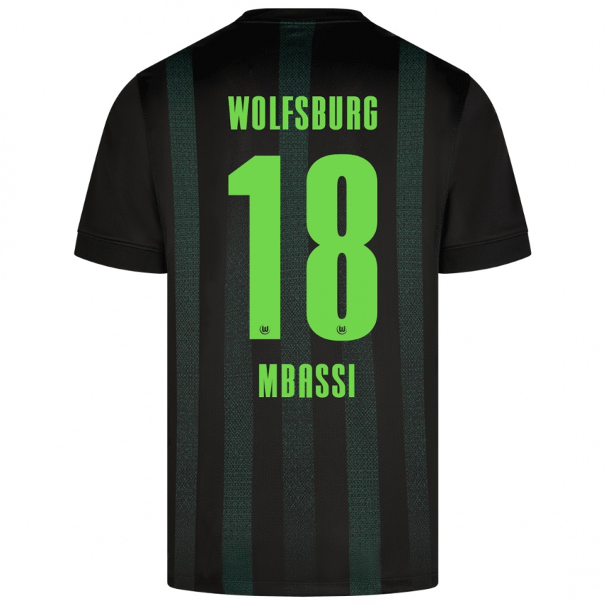 Niño Camiseta Mario Mbassi #18 Verde Oscuro 2ª Equipación 2024/25 La Camisa