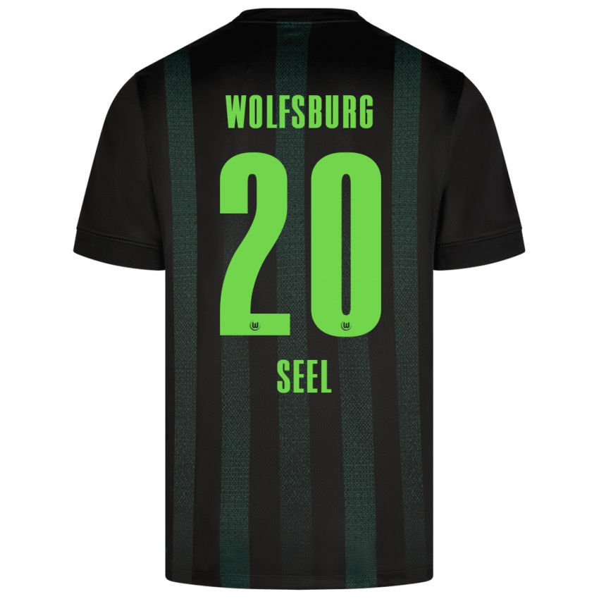 Niño Camiseta William Seel #20 Verde Oscuro 2ª Equipación 2024/25 La Camisa