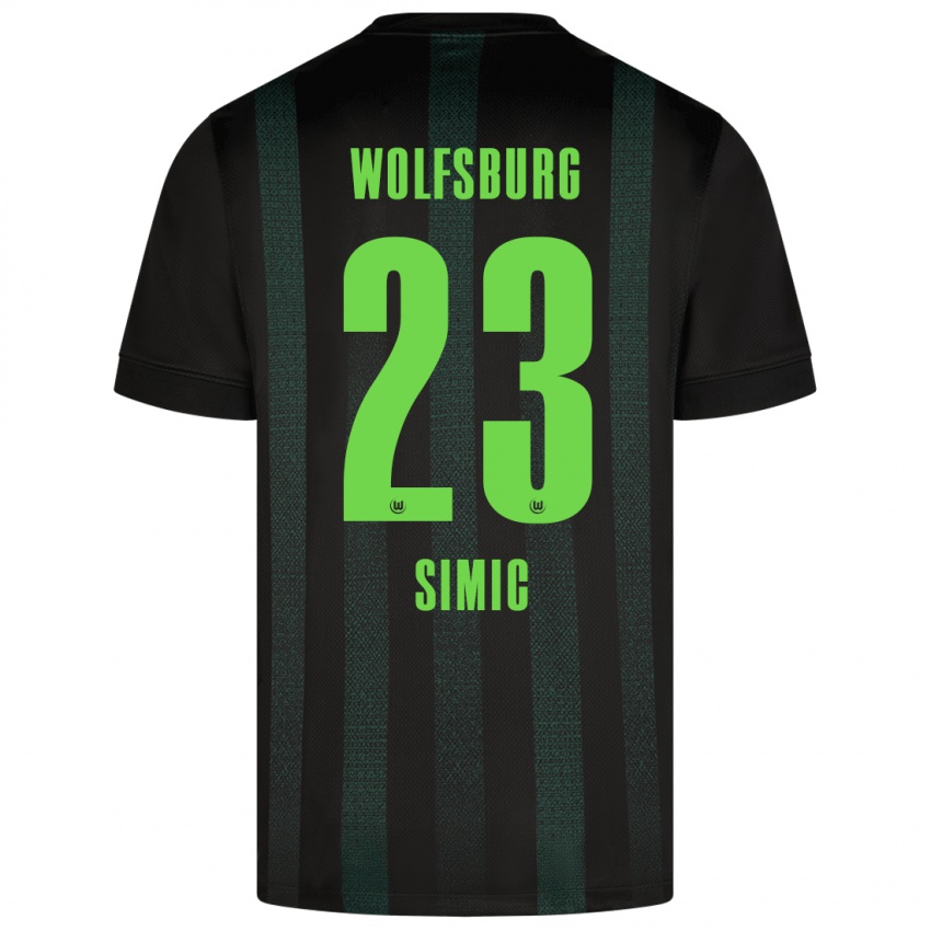 Niño Camiseta Karlo Simic #23 Verde Oscuro 2ª Equipación 2024/25 La Camisa