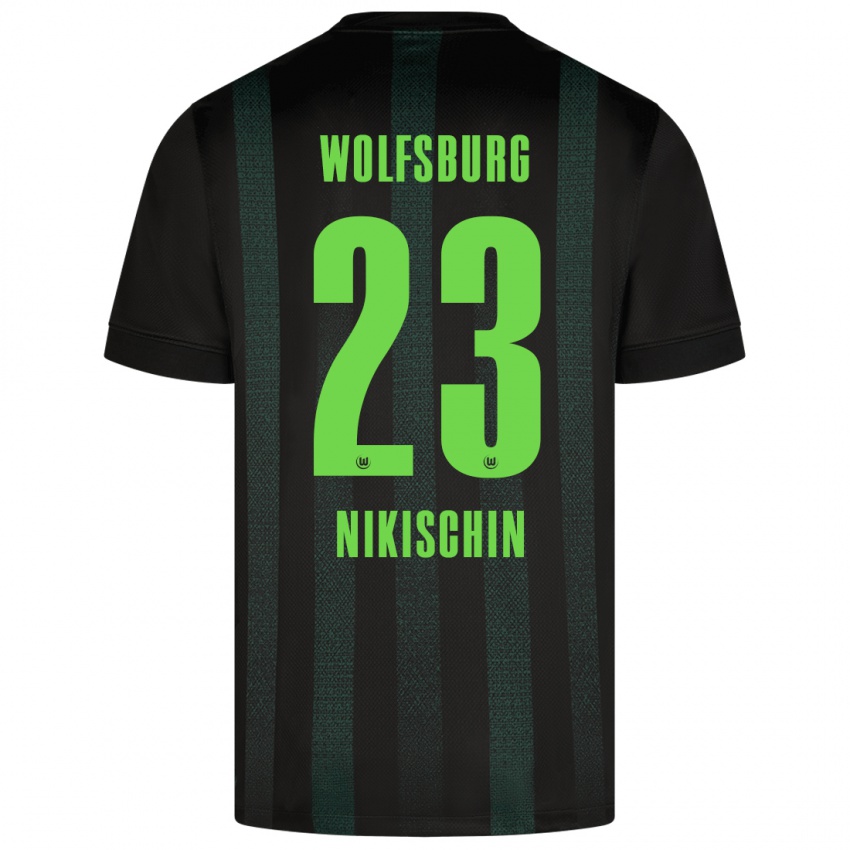 Niño Camiseta Adrian Nikischin #23 Verde Oscuro 2ª Equipación 2024/25 La Camisa