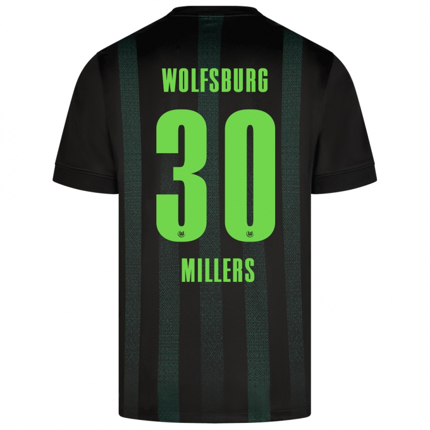 Niño Camiseta Kristers Millers #30 Verde Oscuro 2ª Equipación 2024/25 La Camisa