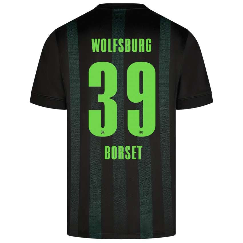 Niño Camiseta Anders Rønne Børset #39 Verde Oscuro 2ª Equipación 2024/25 La Camisa