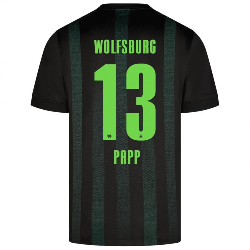 Niño Camiseta Luca Papp #13 Verde Oscuro 2ª Equipación 2024/25 La Camisa