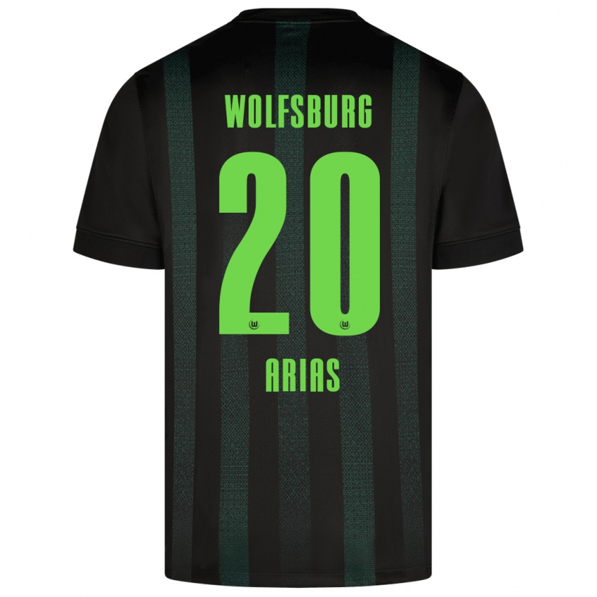 Niño Camiseta Ariana Arias #20 Verde Oscuro 2ª Equipación 2024/25 La Camisa