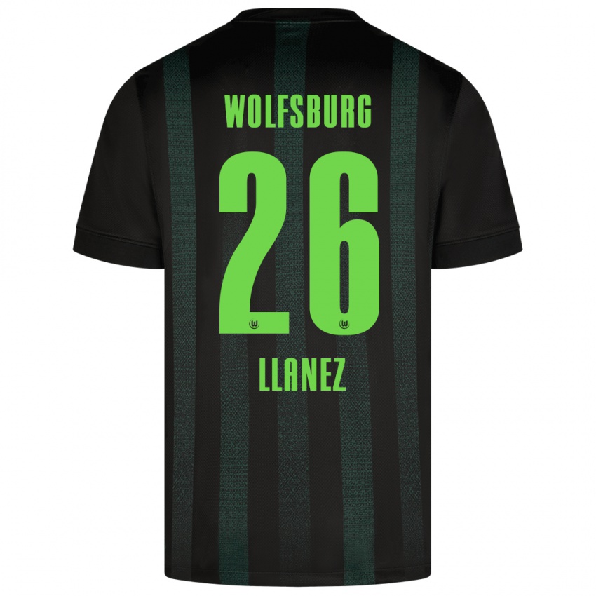 Niño Camiseta Ulysses Llanez #26 Verde Oscuro 2ª Equipación 2024/25 La Camisa