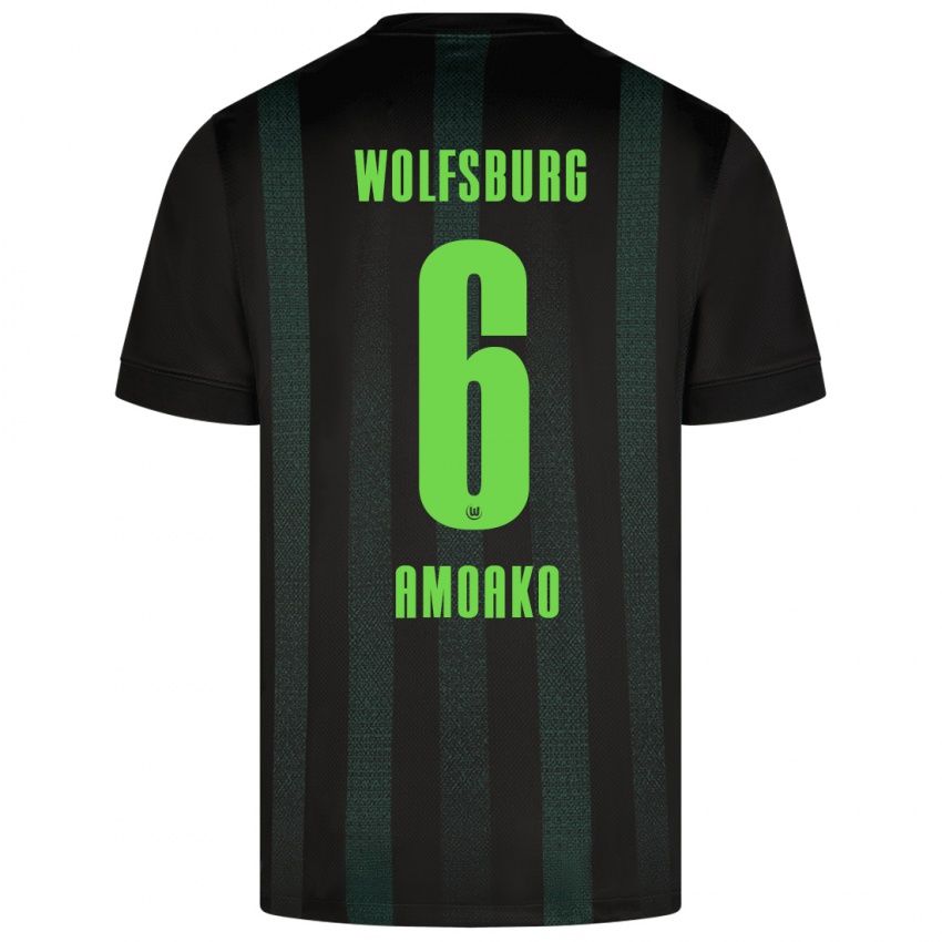 Niño Camiseta Kofi Jeremy Amoako #6 Verde Oscuro 2ª Equipación 2024/25 La Camisa