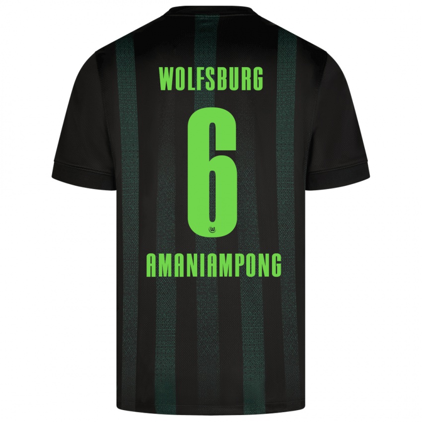 Niño Camiseta Marces Amaniampong #6 Verde Oscuro 2ª Equipación 2024/25 La Camisa