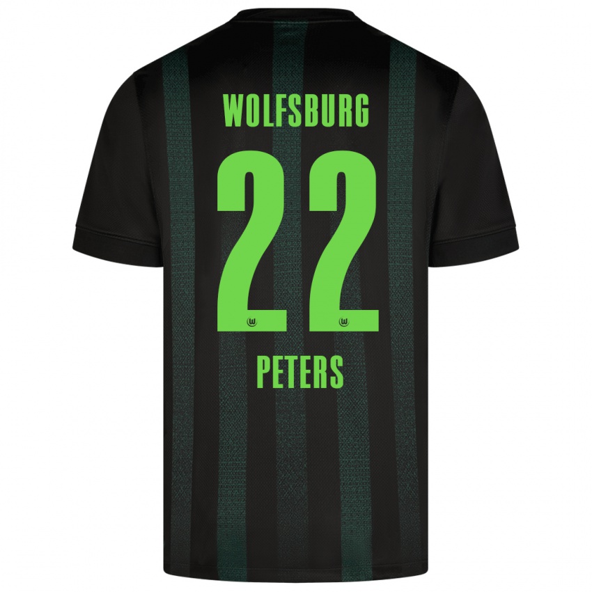 Niño Camiseta Laurin Peters #22 Verde Oscuro 2ª Equipación 2024/25 La Camisa