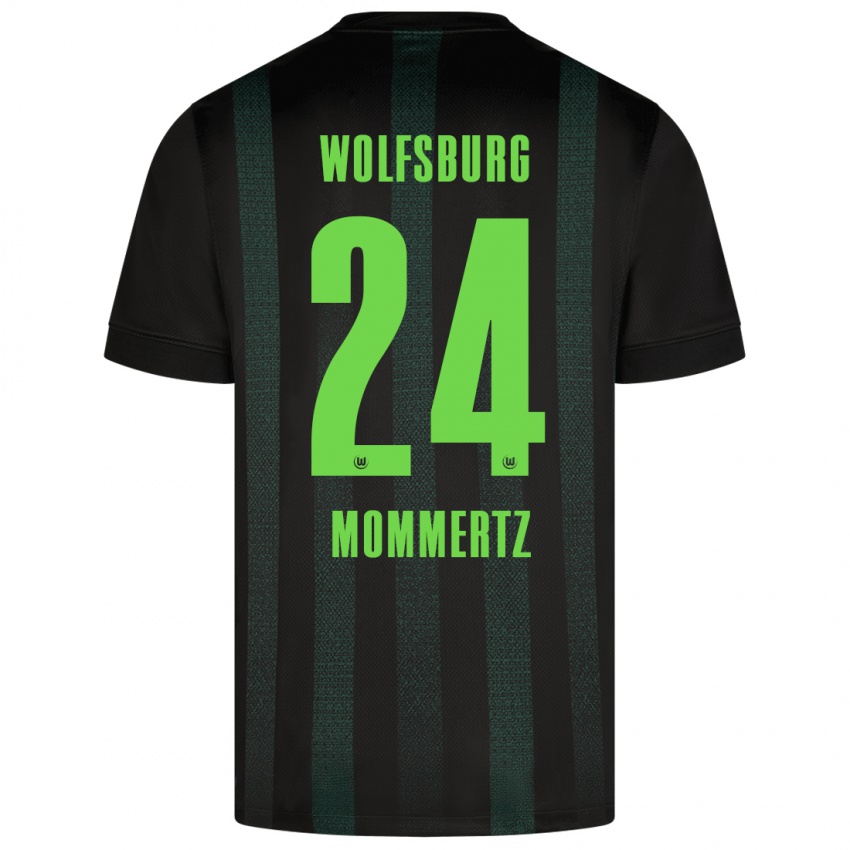 Niño Camiseta Benjamin Mommertz #24 Verde Oscuro 2ª Equipación 2024/25 La Camisa