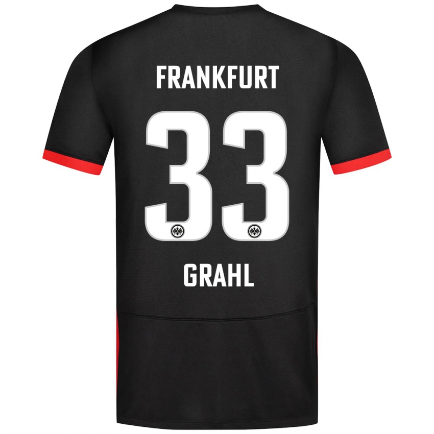 Niño Camiseta Jens Grahl #33 Negro 2ª Equipación 2024/25 La Camisa