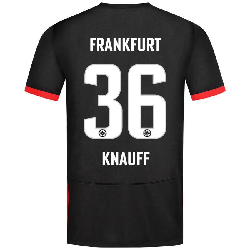 Niño Camiseta Ansgar Knauff #36 Negro 2ª Equipación 2024/25 La Camisa