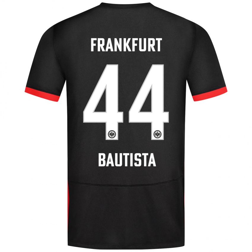 Niño Camiseta Davis Bautista #44 Negro 2ª Equipación 2024/25 La Camisa