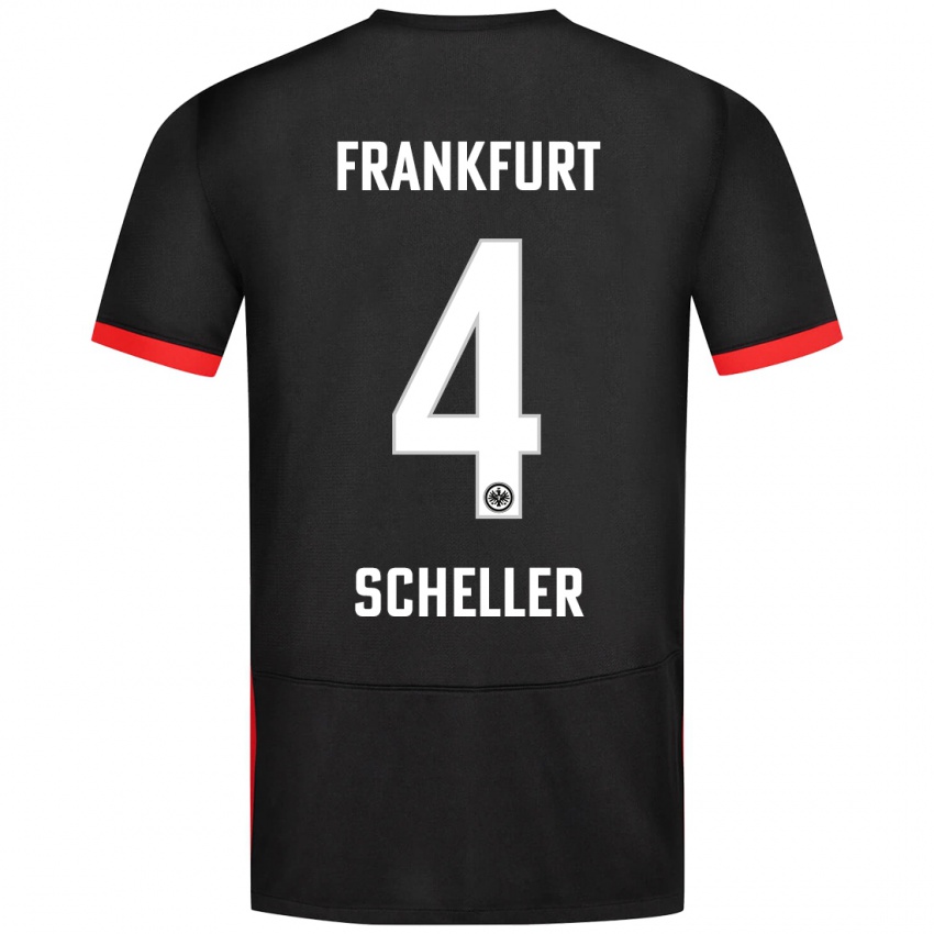 Niño Camiseta Niklas Scheller #4 Negro 2ª Equipación 2024/25 La Camisa