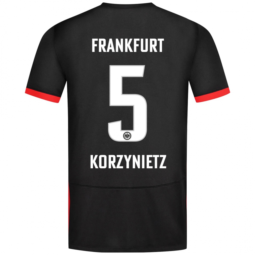 Niño Camiseta Jaden Korzynietz #5 Negro 2ª Equipación 2024/25 La Camisa