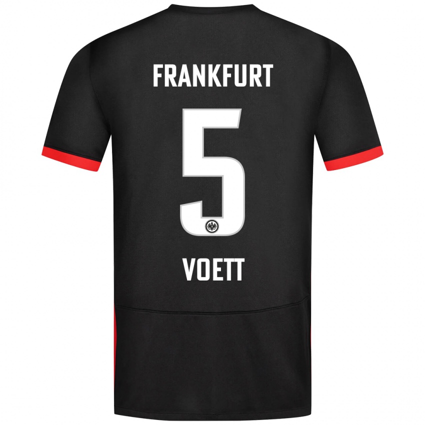 Niño Camiseta Johannes Voett #5 Negro 2ª Equipación 2024/25 La Camisa