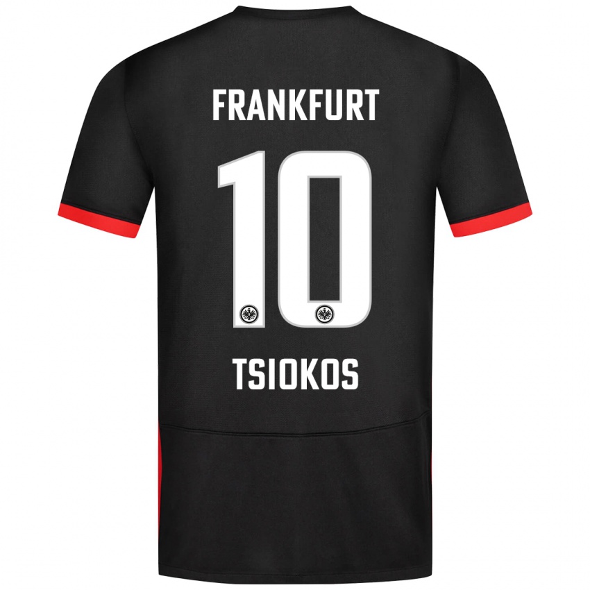 Niño Camiseta Leonidas Ilias Tsiokos #10 Negro 2ª Equipación 2024/25 La Camisa