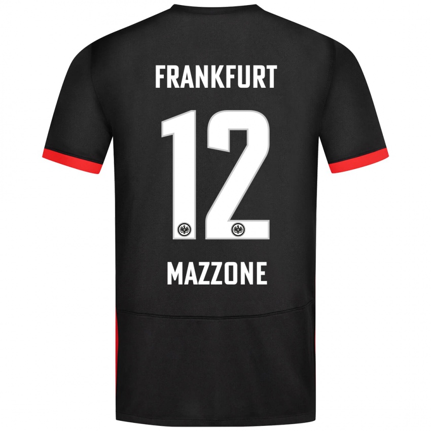 Niño Camiseta Matteo Mazzone #12 Negro 2ª Equipación 2024/25 La Camisa