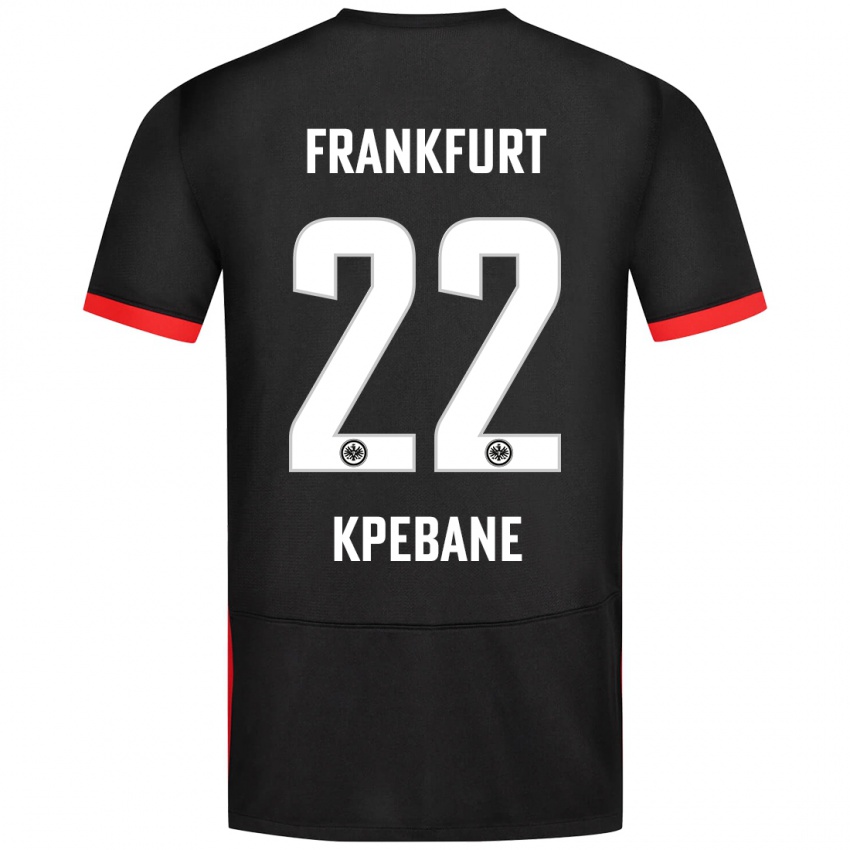 Niño Camiseta Tamiou Kpebane #22 Negro 2ª Equipación 2024/25 La Camisa