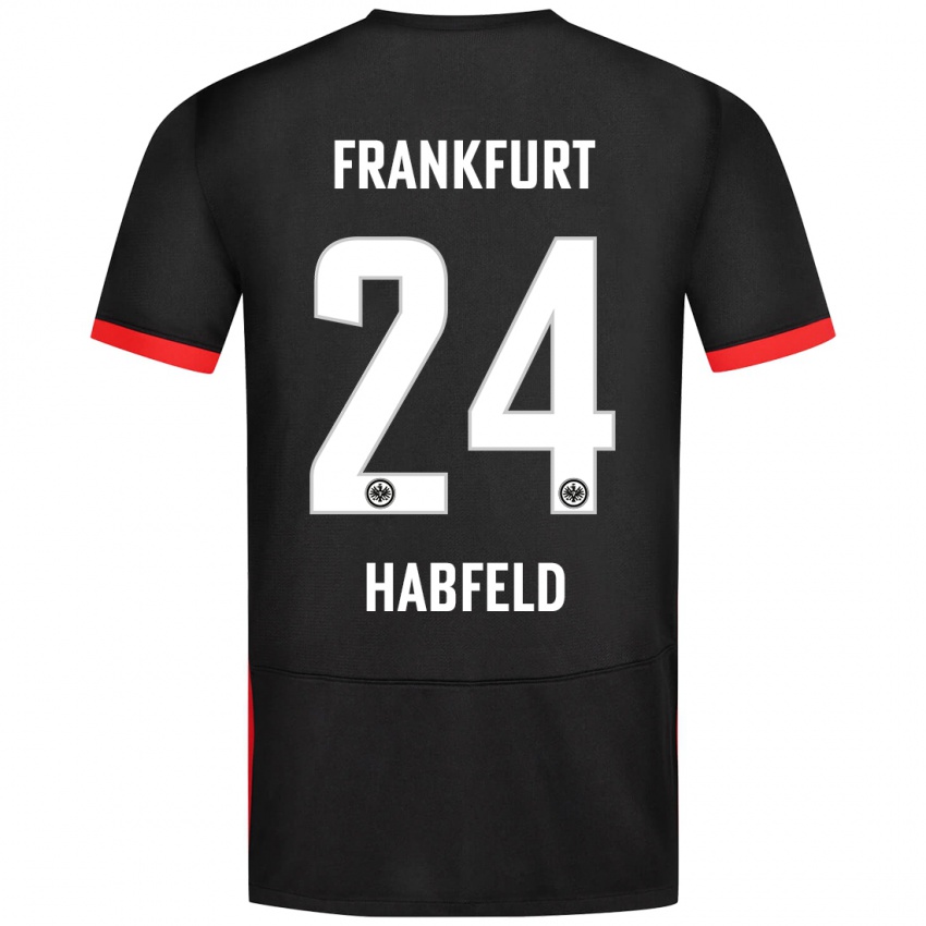 Niño Camiseta Josef Haßfeld #24 Negro 2ª Equipación 2024/25 La Camisa