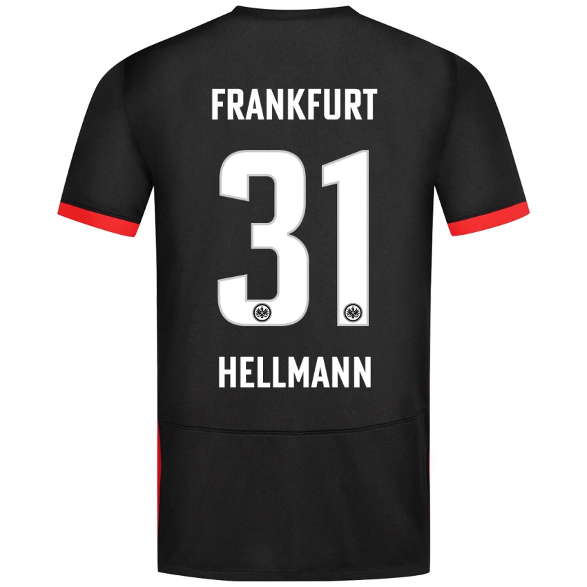 Niño Camiseta Melvin Hellmann #31 Negro 2ª Equipación 2024/25 La Camisa