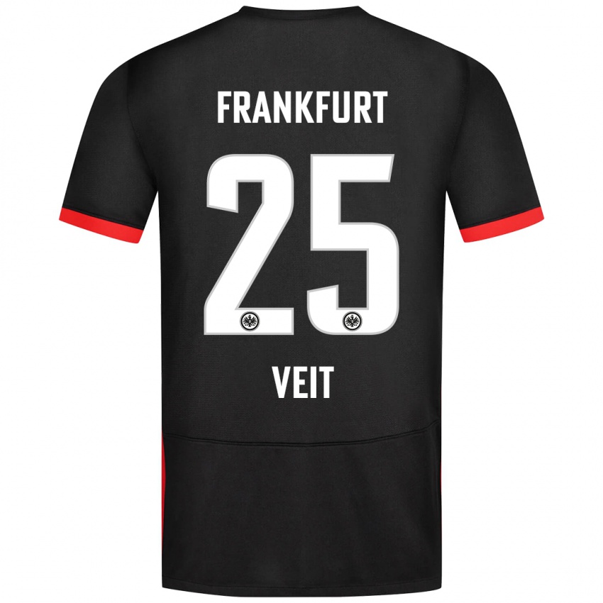 Niño Camiseta Jella Veit #25 Negro 2ª Equipación 2024/25 La Camisa