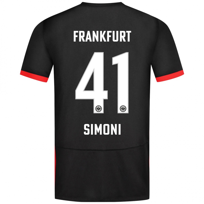 Niño Camiseta Simon Simoni #41 Negro 2ª Equipación 2024/25 La Camisa