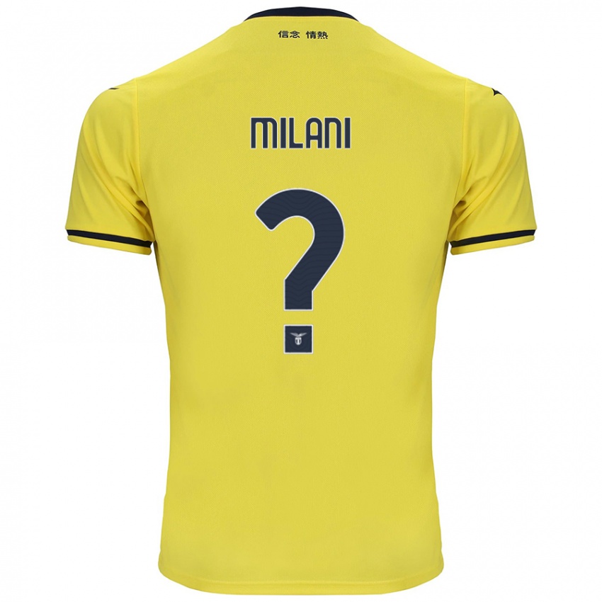 Niño Camiseta Alessandro Milani #0 Amarillo 2ª Equipación 2024/25 La Camisa