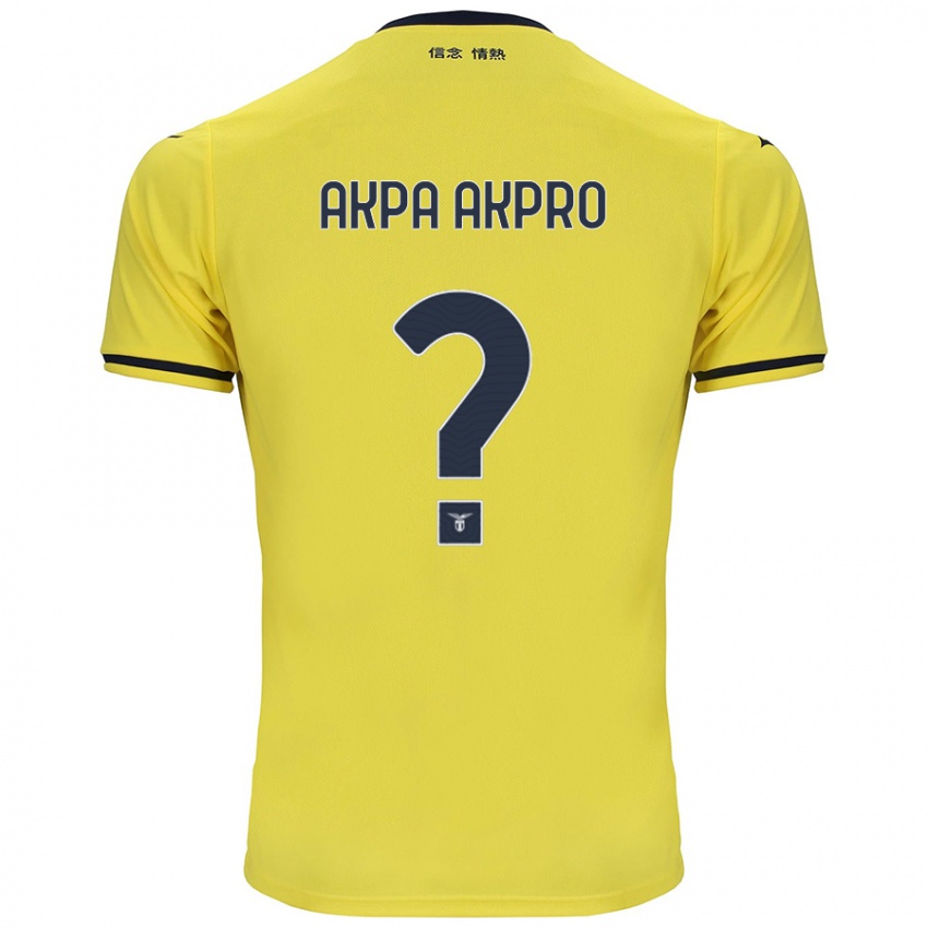 Niño Camiseta Jean-Daniel Akpa Akpro #0 Amarillo 2ª Equipación 2024/25 La Camisa