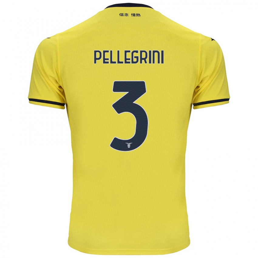 Niño Camiseta Luca Pellegrini #3 Amarillo 2ª Equipación 2024/25 La Camisa