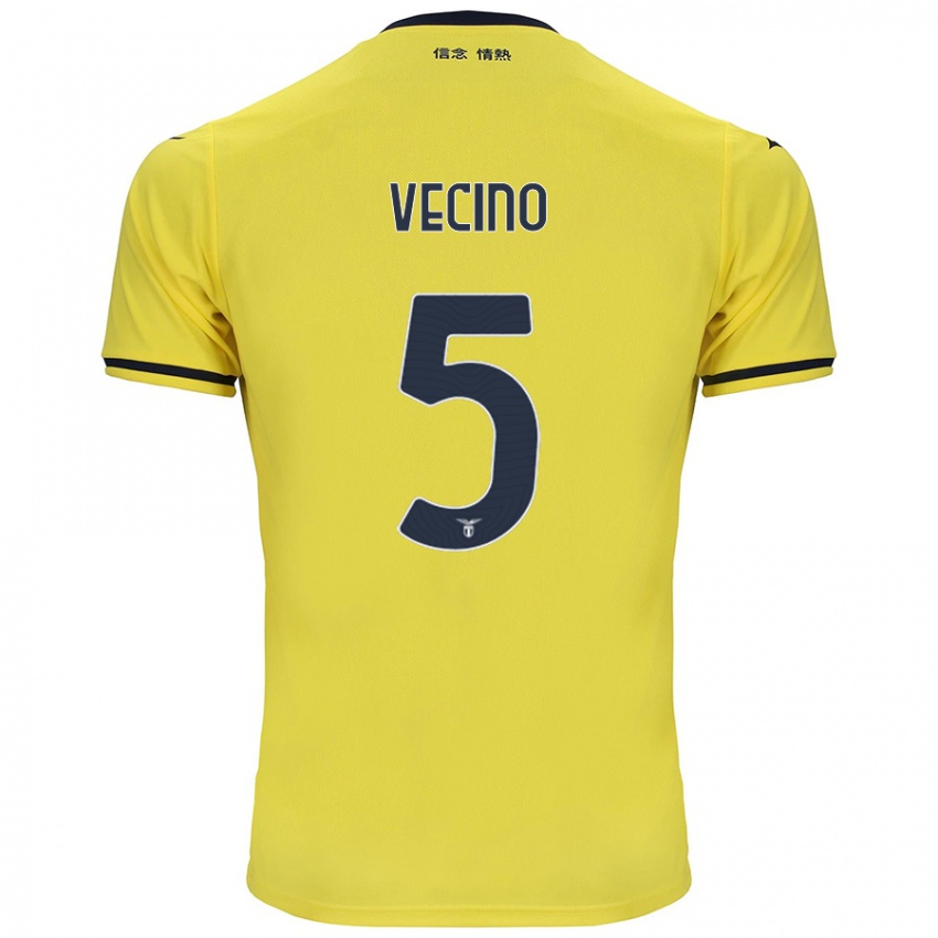 Niño Camiseta Matías Vecino #5 Amarillo 2ª Equipación 2024/25 La Camisa