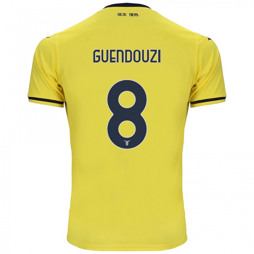 Niño Camiseta Matteo Guendouzi #8 Amarillo 2ª Equipación 2024/25 La Camisa