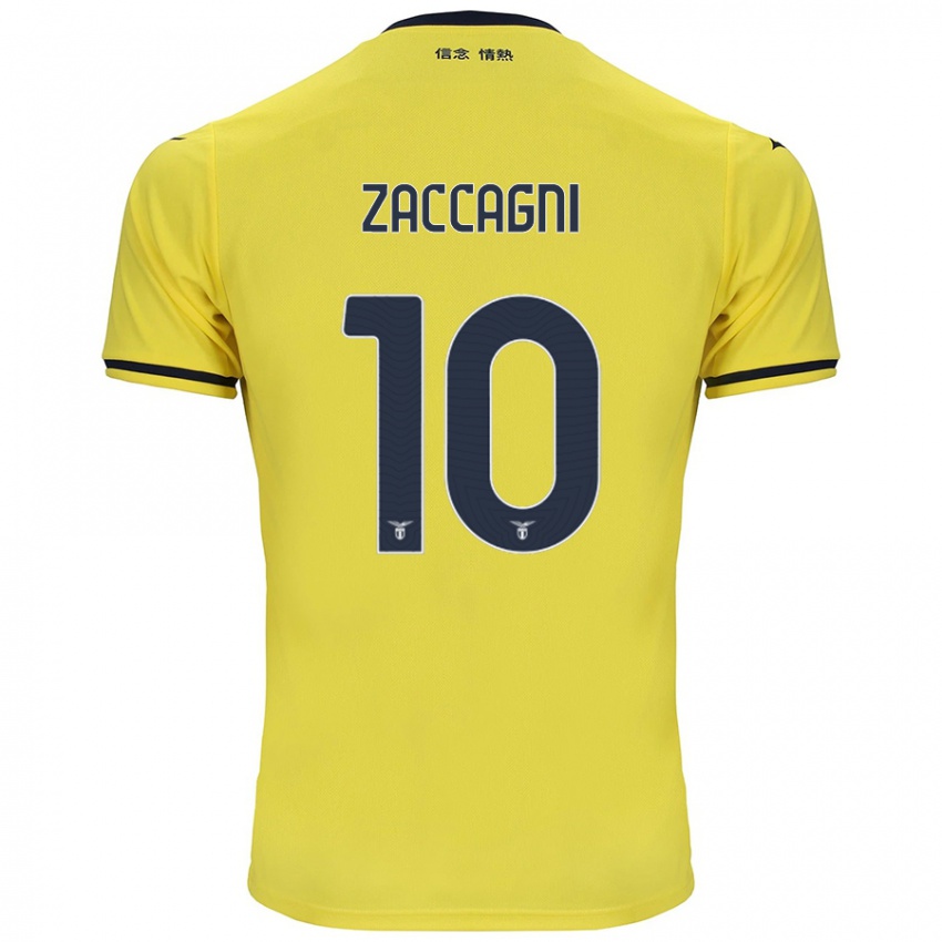 Niño Camiseta Mattia Zaccagni #10 Amarillo 2ª Equipación 2024/25 La Camisa