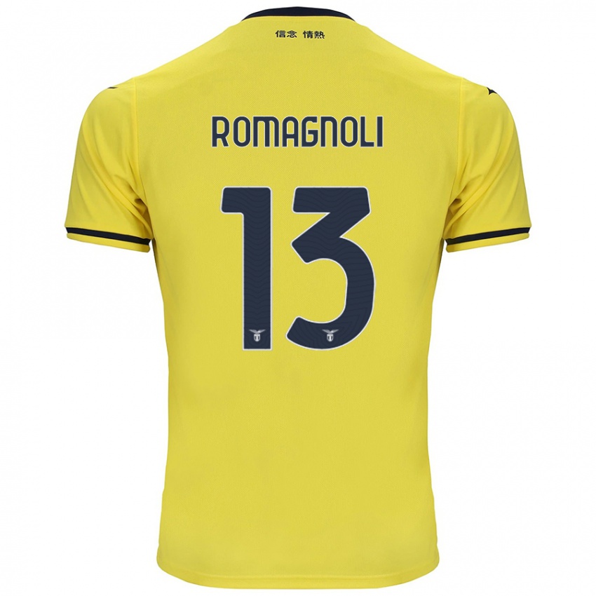 Niño Camiseta Alessio Romagnoli #13 Amarillo 2ª Equipación 2024/25 La Camisa