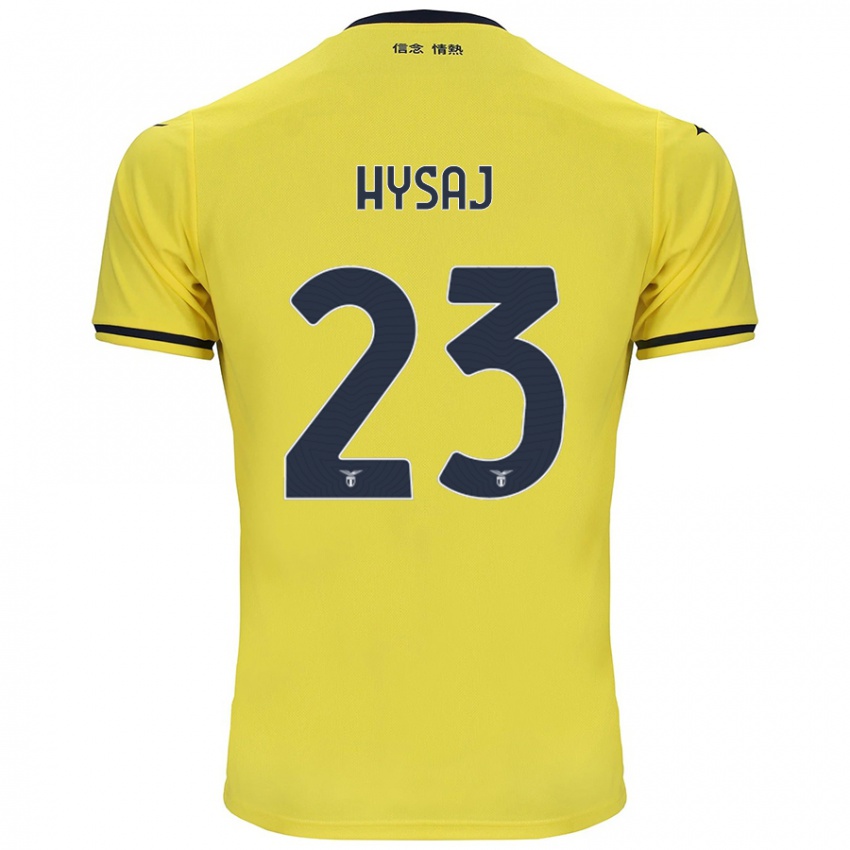 Niño Camiseta Elseid Hysaj #23 Amarillo 2ª Equipación 2024/25 La Camisa