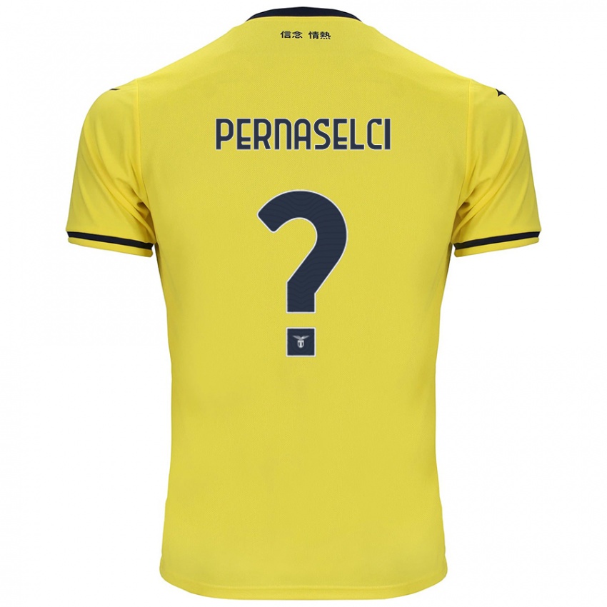 Niño Camiseta Leonardo Pernaselci #0 Amarillo 2ª Equipación 2024/25 La Camisa