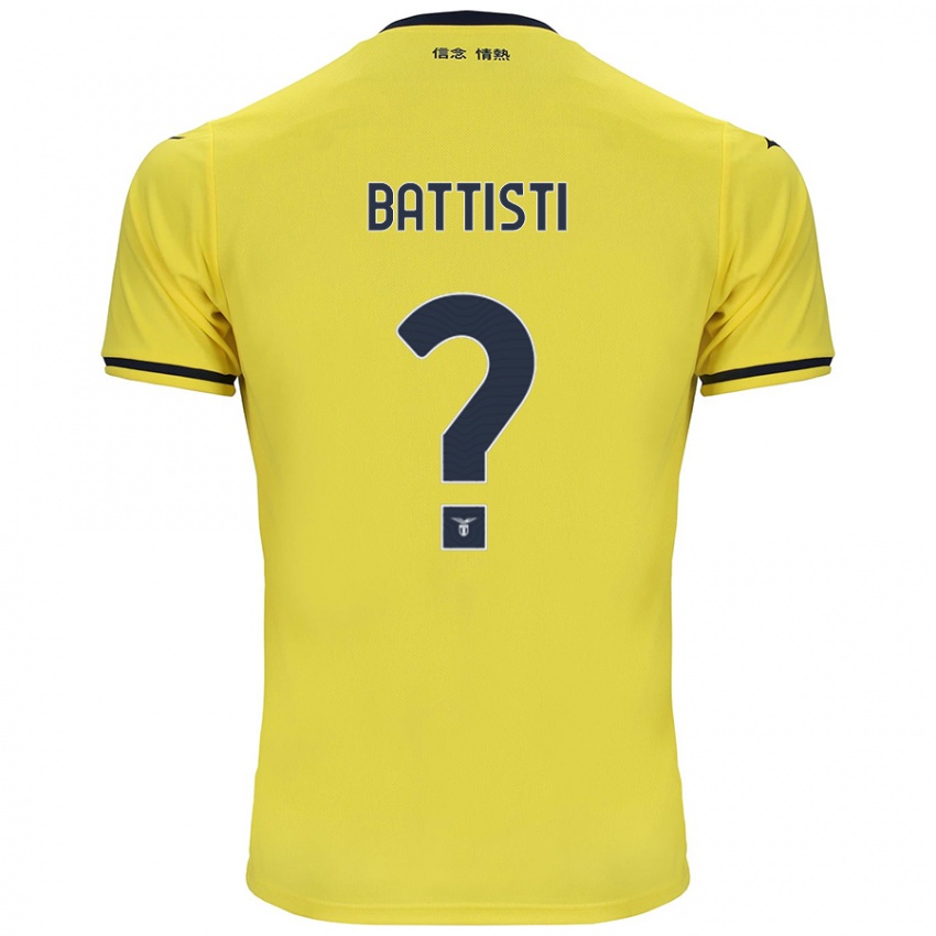 Niño Camiseta Valerio Battisti #0 Amarillo 2ª Equipación 2024/25 La Camisa