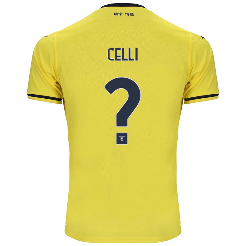 Niño Camiseta Gabriele Celli #0 Amarillo 2ª Equipación 2024/25 La Camisa