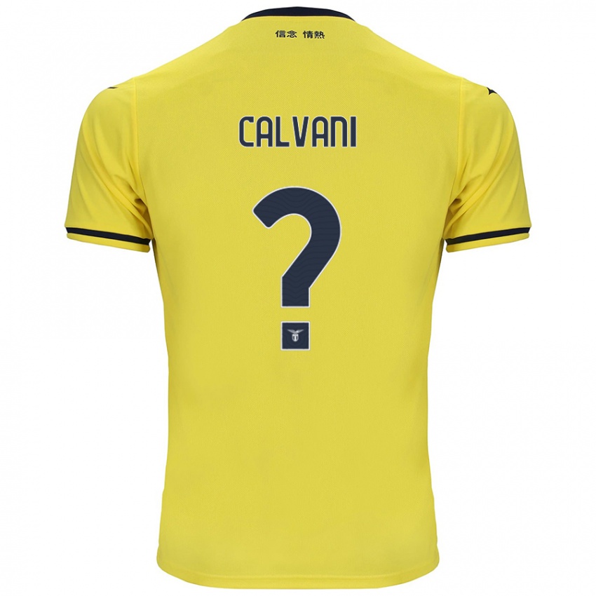 Niño Camiseta Lorenzo Calvani #0 Amarillo 2ª Equipación 2024/25 La Camisa