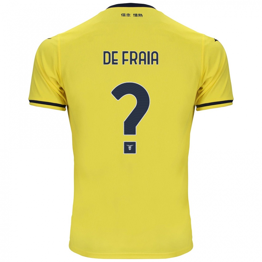 Niño Camiseta Davide De Fraia #0 Amarillo 2ª Equipación 2024/25 La Camisa