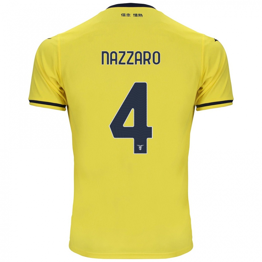 Niño Camiseta Marco Nazzaro #4 Amarillo 2ª Equipación 2024/25 La Camisa