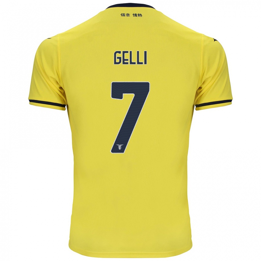 Niño Camiseta Valerio Gelli #7 Amarillo 2ª Equipación 2024/25 La Camisa