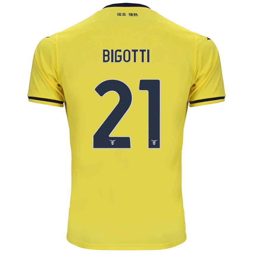 Niño Camiseta Massimo Bigotti #21 Amarillo 2ª Equipación 2024/25 La Camisa