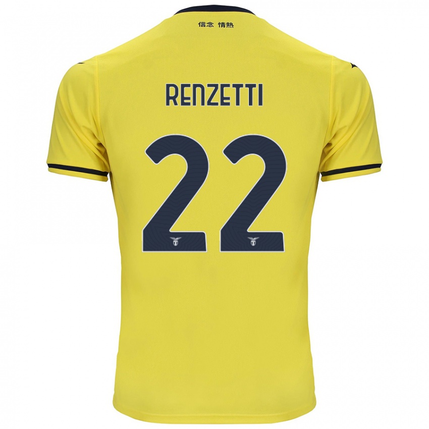 Niño Camiseta Davide Renzetti #22 Amarillo 2ª Equipación 2024/25 La Camisa