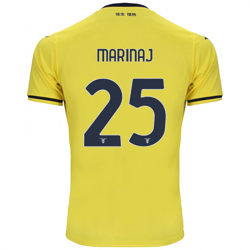 Niño Camiseta Kledi Marinaj #25 Amarillo 2ª Equipación 2024/25 La Camisa