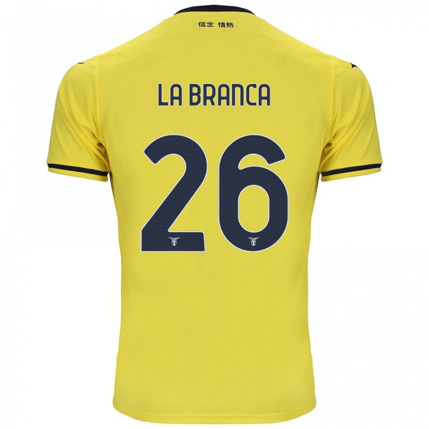 Niño Camiseta Ruggero La Branca #26 Amarillo 2ª Equipación 2024/25 La Camisa