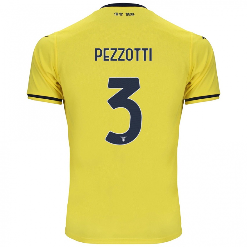 Niño Camiseta Arianna Pezzotti #3 Amarillo 2ª Equipación 2024/25 La Camisa