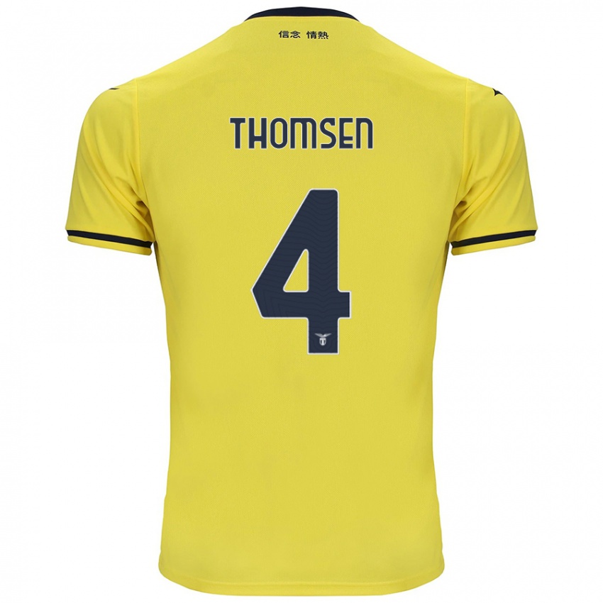 Niño Camiseta Maria Møller Thomsen #4 Amarillo 2ª Equipación 2024/25 La Camisa