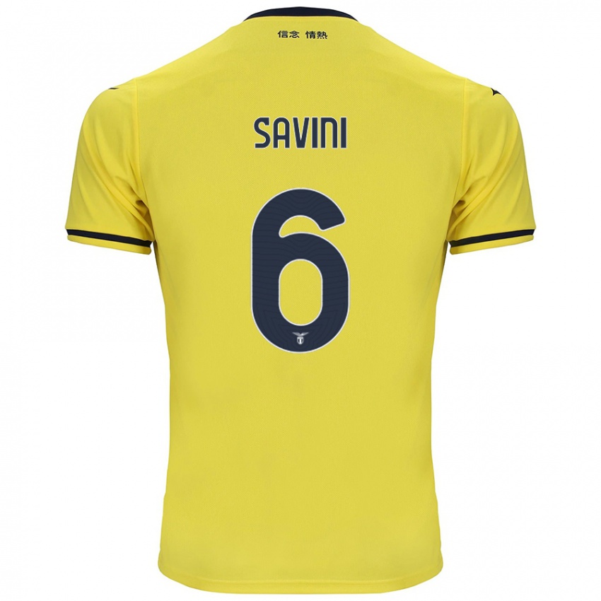 Niño Camiseta Federica Savini #6 Amarillo 2ª Equipación 2024/25 La Camisa