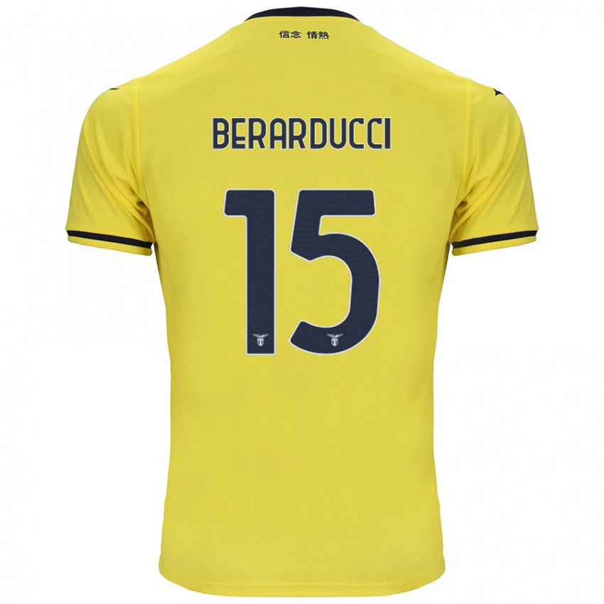 Niño Camiseta Martina Berarducci #15 Amarillo 2ª Equipación 2024/25 La Camisa