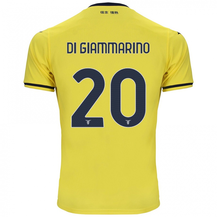 Niño Camiseta Virginia Di Giammarino #20 Amarillo 2ª Equipación 2024/25 La Camisa